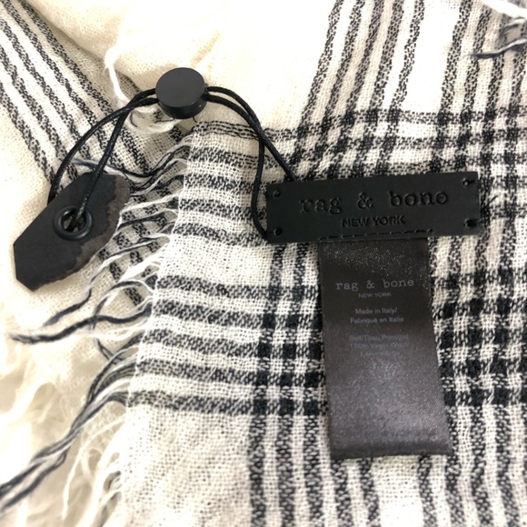 ❤️SOLD❤️Rag & Bone Nassau Wool Light Fringe Scarf - Picture 3 of 4